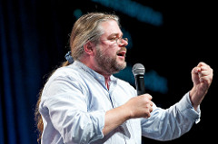 Me haranguing OSCON audiences. Photo copyright 2010 James Duncan Davidson for O'Reilly, https://www.flickr.com/photos/oreillyconf/4815591777